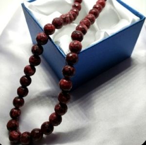 Red Jasper in Sterling Silver Necklace